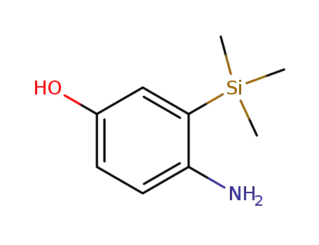 Molecular Structure of 17865-17-7 (Phenol, 4-amino-3-(trimethylsilyl)-)