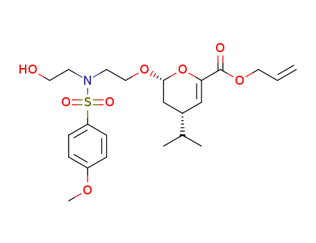 391244-19-2, (4S,6R)-6-{2-[(2-hydroxy-ethyl)-(4-methoxy-benzenesulfonyl)-amino]-ethoxy}-4-isopropyl-5,6-dihydro-4H-pyran-2-carboxylic acid allyl ester,