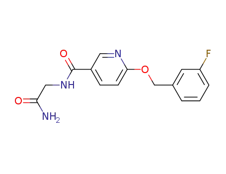 3-Pyridinecarboxamide,
N-(2-amino-2-oxoethyl)-6-[(3-fluorophenyl)methoxy]-