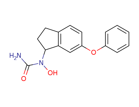 Molecular Structure of 138910-81-3 (Urea, N-(2,3-dihydro-6-phenoxy-1H-inden-1-yl)-N-hydroxy-)