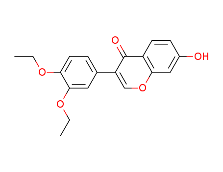 Molecular Structure of 138948-70-6 (4H-1-Benzopyran-4-one, 3-(3,4-diethoxyphenyl)-7-hydroxy-)