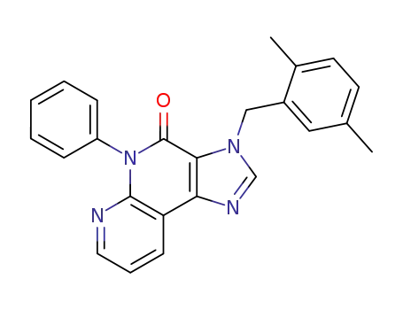 4H-Imidazo[4,5-c][1,8]naphthyridin-4-one,
3-[(2,5-dimethylphenyl)methyl]-3,5-dihydro-5-phenyl-