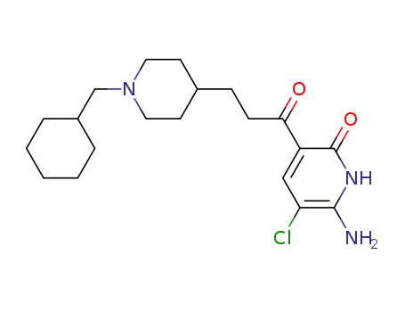 2(1H)-Pyridinone,
6-amino-5-chloro-3-[3-[1-(cyclohexylmethyl)-4-piperidinyl]-1-oxopropyl]-