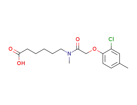 Molecular Structure of 152213-25-7 (Hexanoic acid, 6-[[(2-chloro-4-methylphenoxy)acetyl]methylamino]-)