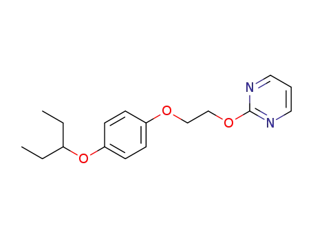Molecular Structure of 111844-05-4 (Pyrimidine, 2-[2-[4-(1-ethylpropoxy)phenoxy]ethoxy]-)