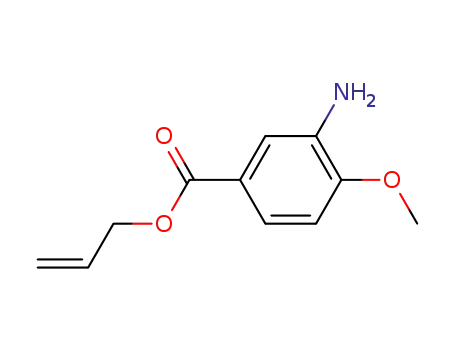 Molecular Structure of 153775-06-5 (Benzoic acid, 3-amino-4-methoxy-, 2-propenyl ester (9CI))