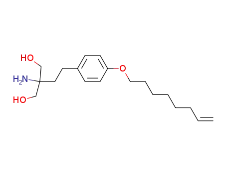 Molecular Structure of 162361-03-7 (1,3-Propanediol, 2-amino-2-[2-[4-(7-octenyloxy)phenyl]ethyl]-)