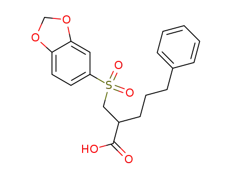 Molecular Structure of 203247-61-4 (Benzenepentanoic acid, a-[(1,3-benzodioxol-5-ylsulfonyl)methyl]-)