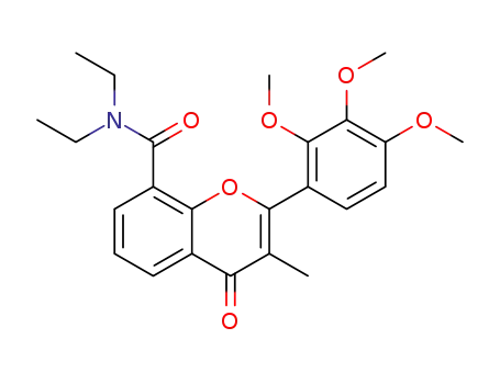 4H-1-Benzopyran-8-carboxamide,
N,N-diethyl-3-methyl-4-oxo-2-(2,3,4-trimethoxyphenyl)-