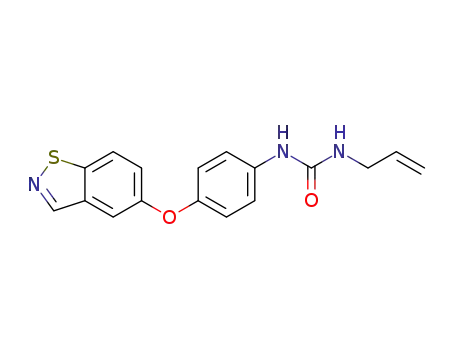 Molecular Structure of 89721-79-9 (Urea, N-[4-(1,2-benzisothiazol-5-yloxy)phenyl]-N'-2-propenyl-)