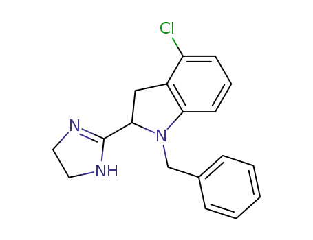 Molecular Structure of 106612-16-2 (1H-Indole,
4-chloro-2-(4,5-dihydro-1H-imidazol-2-yl)-2,3-dihydro-1-(phenylmethyl)-)