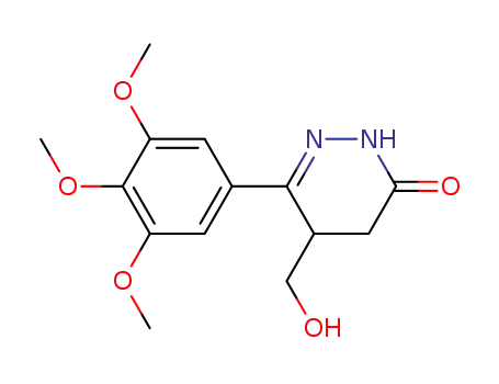 Molecular Structure of 96641-32-6 (3(2H)-Pyridazinone,4,5-dihydro-5-(hydroxymethyl)-6-(3,4,5-trimethoxyphenyl)-)