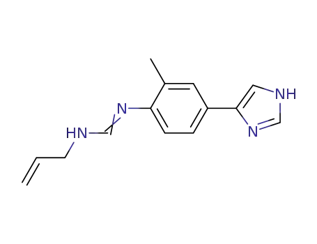 Molecular Structure of 89258-79-7 (Methanimidamide,
N-[4-(1H-imidazol-4-yl)-2-methylphenyl]-N'-2-propenyl-)