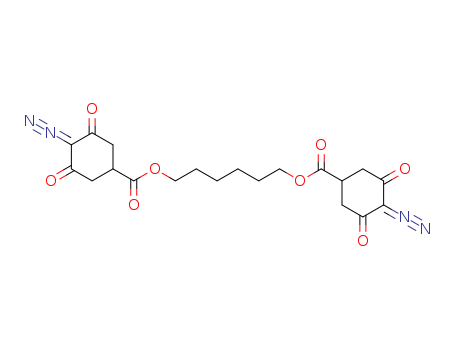 Molecular Structure of 116418-89-4 (Cyclohexanecarboxylic acid, 4-diazo-3,5-dioxo-, 1,6-hexanediyl ester)