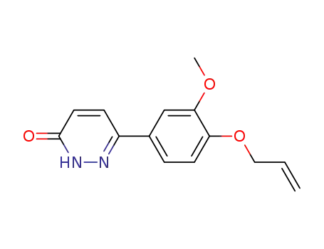Molecular Structure of 95117-95-6 (3(2H)-Pyridazinone, 6-[3-methoxy-4-(2-propenyloxy)phenyl]-)