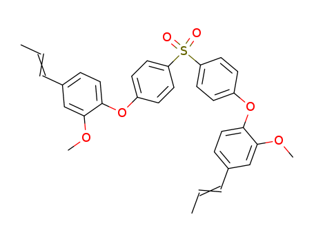 106818-06-8,Benzene,1,1'-sulfonylbis[4-[2-methoxy-4-(1-propen-1-yl)phenoxy]-,Benzene,1,1'-sulfonylbis[4-[2-methoxy-4-(1-propenyl)phenoxy]- (9CI); TM 122-1