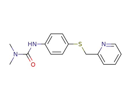 Molecular Structure of 58804-06-1 (Urea, N,N-dimethyl-N'-[4-[[(2-pyridinyl)methyl]thio]phenyl]-)