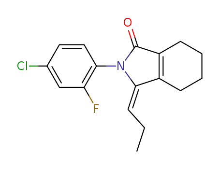 1H-Isoindol-1-one,
2-(4-chloro-2-fluorophenyl)-2,3,4,5,6,7-hexahydro-3-propylidene-, (E)-