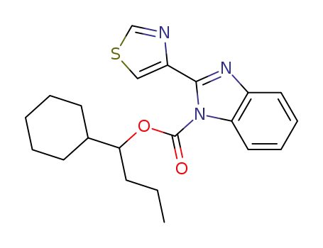 1H-Benzimidazole-1-carboxylic acid, 2-(4-thiazolyl)-, 1-cyclohexylbutyl
ester