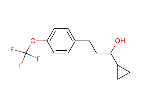 Molecular Structure of 57840-43-4 (Benzenepropanol, a-cyclopropyl-4-(trifluoromethoxy)-)
