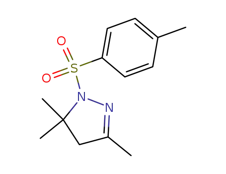 Molecular Structure of 4035-16-9 (1H-Pyrazole, 4,5-dihydro-3,5,5-trimethyl-1-[(4-methylphenyl)sulfonyl]-)