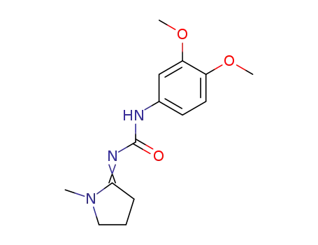 Molecular Structure of 50528-90-0 (Urea, (3,4-dimethoxyphenyl)(1-methyl-2-pyrrolidinylidene)-)