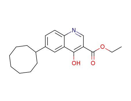 Molecular Structure of 55522-58-2 (3-Quinolinecarboxylic acid, 6-cyclooctyl-4-hydroxy-, ethyl ester)