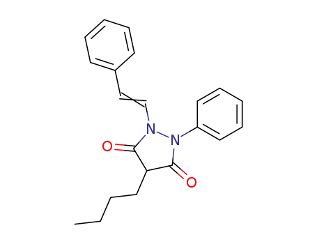 3,5-Pyrazolidinedione,4-butyl-1-phenyl-2-(2-phenylethenyl)-