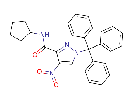 1H-Pyrazole-3-carboxamide, N-cyclopentyl-4-nitro-1-(triphenylmethyl)-
