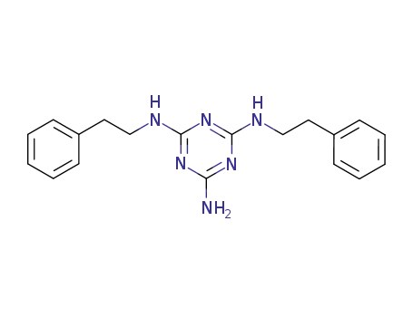 Molecular Structure of 7174-09-6 (1,3,5-Triazine-2,4,6-triamine, N,N'-bis(2-phenylethyl)-)