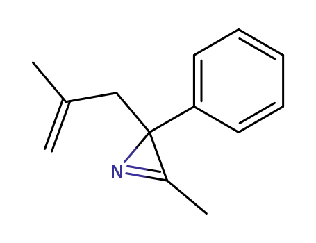 Molecular Structure of 59175-25-6 (2H-Azirine, 3-methyl-2-(2-methyl-2-propenyl)-2-phenyl-)