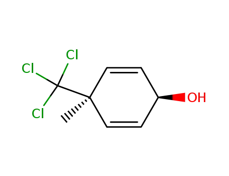 Molecular Structure of 66235-56-1 (2,5-Cyclohexadien-1-ol, 4-methyl-4-(trichloromethyl)-, cis-)