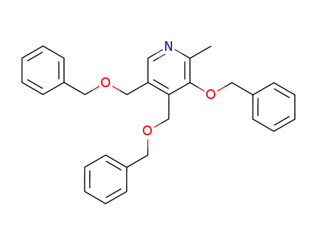 Molecular Structure of 53580-91-9 (Pyridine, 2-methyl-3-(phenylmethoxy)-4,5-bis[(phenylmethoxy)methyl]-)