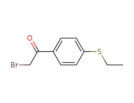 Molecular Structure of 62466-29-9 (Ethanone, 2-bromo-1-[4-(ethylthio)phenyl]-)