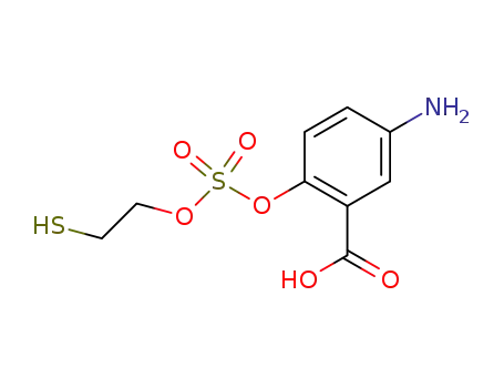 Molecular Structure of 915282-99-4 (Benzoic acid, 5-amino-2-[[(2-mercaptoethoxy)sulfonyl]oxy]-)