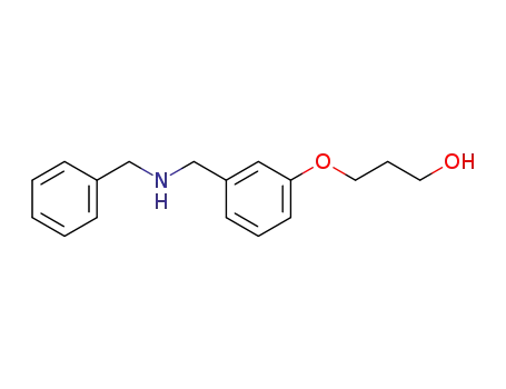 Molecular Structure of 892405-94-6 (1-Propanol, 3-[3-[[(phenylmethyl)amino]methyl]phenoxy]-)