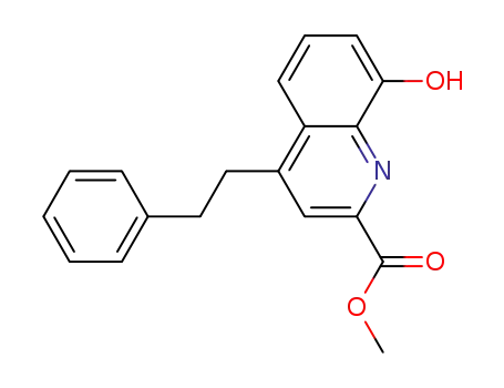 2-Quinolinecarboxylic acid, 8-hydroxy-4-(2-phenylethyl)-, methyl ester