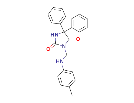 Molecular Structure of 983-01-7 (3-{[(4-methylphenyl)amino]methyl}-5,5-diphenylimidazolidine-2,4-dione)