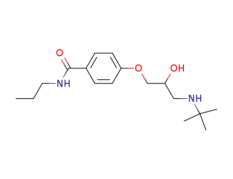 Molecular Structure of 27519-58-0 (Benzamide,
4-[3-[(1,1-dimethylethyl)amino]-2-hydroxypropoxy]-N-propyl-)