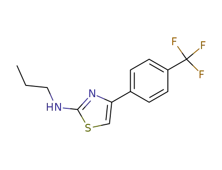 Molecular Structure of 775579-11-8 (2-Thiazolamine, N-propyl-4-[4-(trifluoromethyl)phenyl]-)