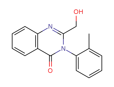 Molecular Structure of 5060-49-1 (4(3H)-Quinazolinone, 2-(hydroxymethyl)-3-(2-methylphenyl)-)