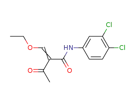 Molecular Structure of 61669-21-4 (Butanamide, N-(3,4-dichlorophenyl)-2-(ethoxymethylene)-3-oxo-)