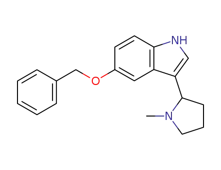 Molecular Structure of 14226-68-7 (5-(Benzyloxy)-3-(1-methyl-2-pyrrolidinyl)-1H-indole)