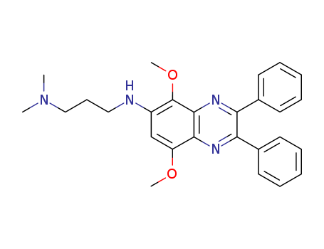 56393-44-3,Quinoxaline, 5,8-dimethoxy-6-((3-(dimethylamino)propyl)amino)-2,3-diphenyl-,