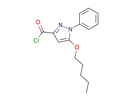Molecular Structure of 60872-23-3 (1H-Pyrazole-3-carbonyl chloride, 5-(pentyloxy)-1-phenyl-)