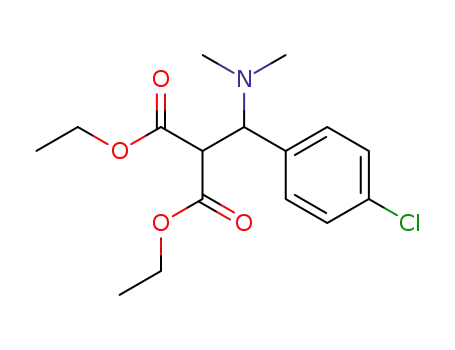 Molecular Structure of 53361-50-5 (Propanedioic acid, [(4-chlorophenyl)(dimethylamino)methyl]-, diethyl
ester)