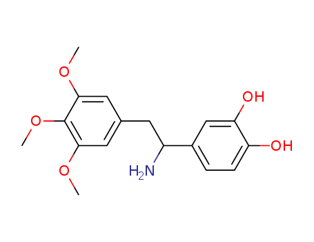 Molecular Structure of 59962-72-0 (1,2-Benzenediol, 4-[1-amino-2-(3,4,5-trimethoxyphenyl)ethyl]-)