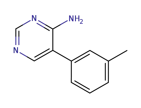 Molecular Structure of 39101-40-1 (4-Pyrimidinamine, 5-(3-methylphenyl)-)