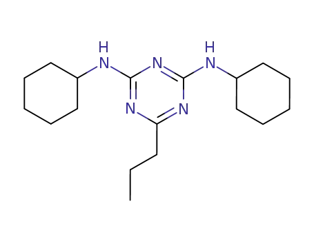 Molecular Structure of 26741-05-9 (1,3,5-Triazine-2,4-diamine,N2,N4-dicyclohexyl-6-propyl-)
