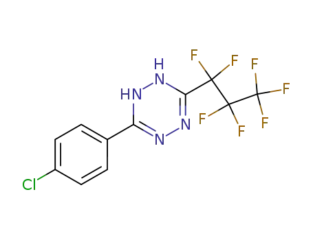 Molecular Structure of 59872-89-8 (1,2,4,5-Tetrazine, 3-(4-chlorophenyl)-6-(heptafluoropropyl)-1,2-dihydro-)